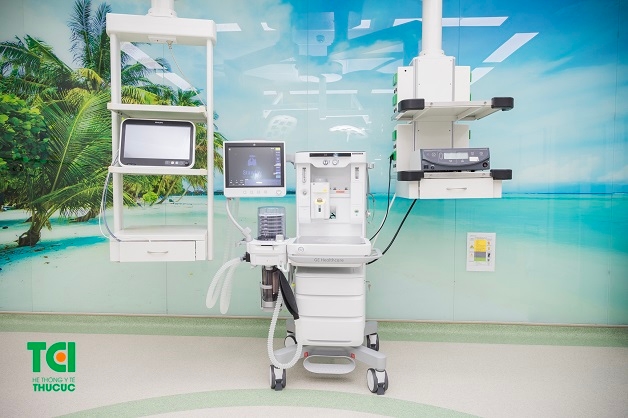 Cận cảnh máy gây mê kèm thở Carestation 650 - GE Healthcare được sử dụng tại Hệ thống Y tế Thu Cúc